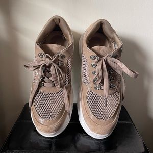 Platform Sneakers with Mesh Detail